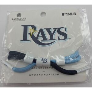 Rastaclat MLB Signature Outfield Bracelet Mens Navy LT Blue‎ Tampa Bay Rays NWT
